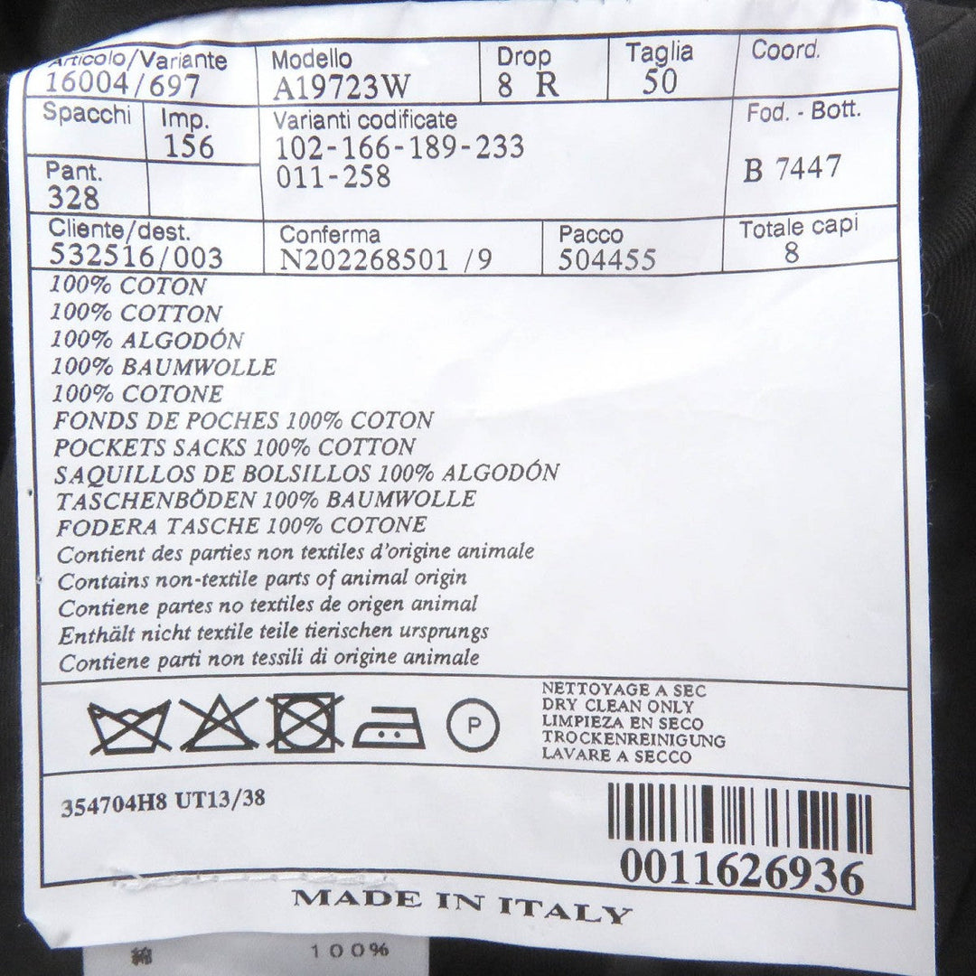 HERMES setup Main: 100% cotton charcoal mens 50 Used Authentic
