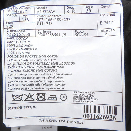 HERMES setup Main: 100% cotton charcoal mens 50 Used Authentic