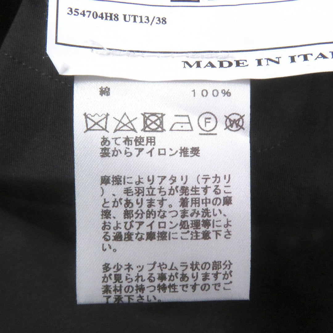 HERMES setup Main: 100% cotton charcoal mens 50 Used Authentic