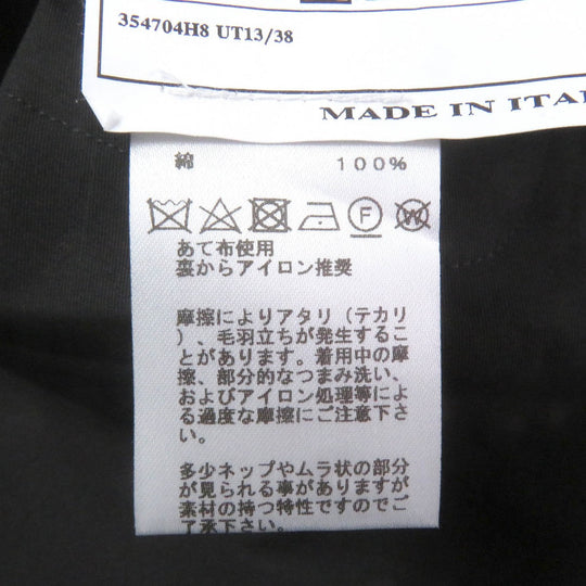HERMES setup Main: 100% cotton charcoal mens 50 Used Authentic