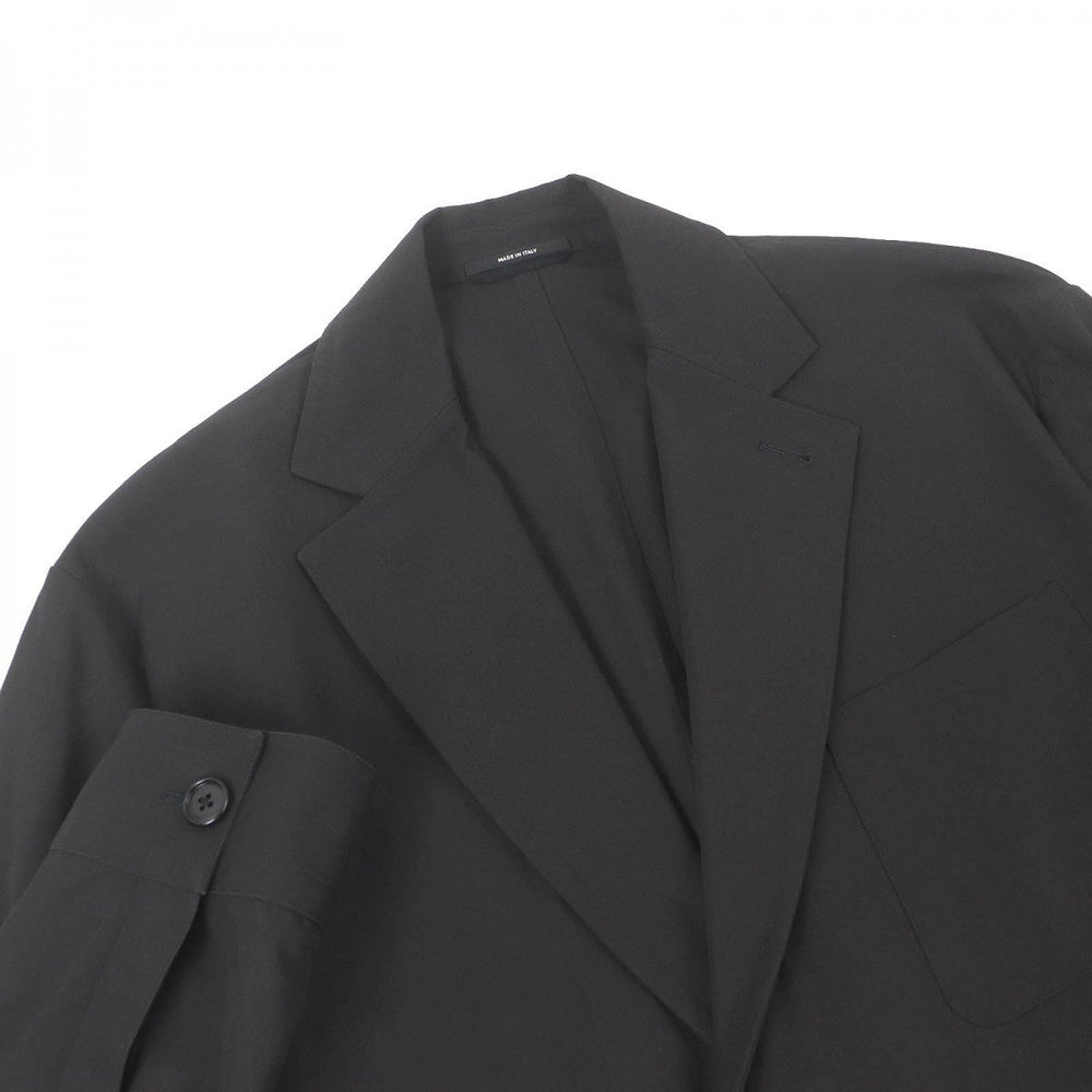 HERMES setup Main: 100% cotton charcoal mens 50 Used Authentic