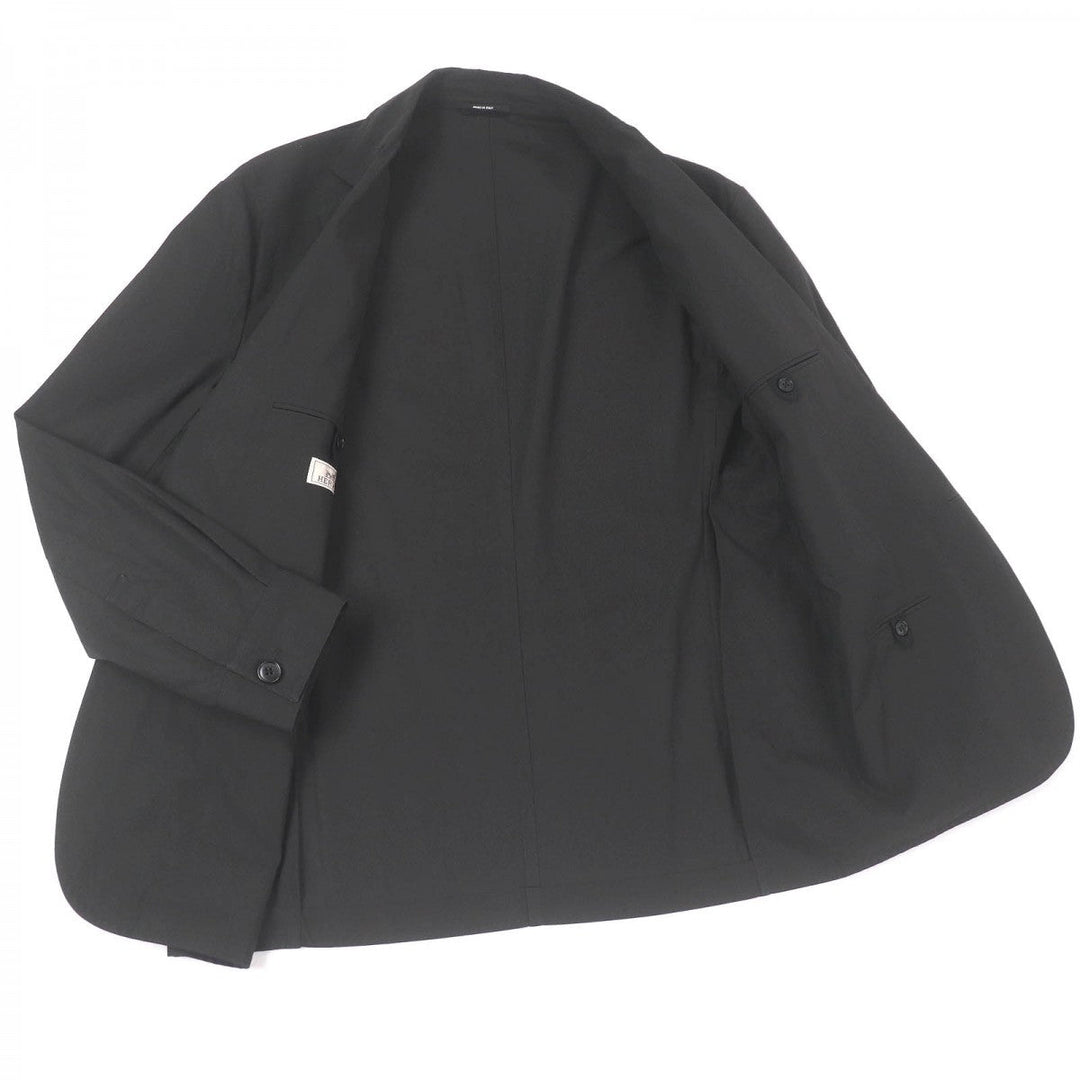 HERMES setup Main: 100% cotton charcoal mens 50 Used Authentic