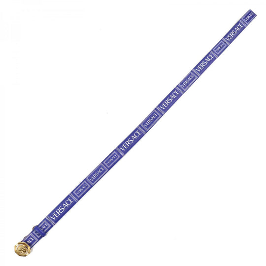VERSACE belt DCU6715 DVTSVE leather Blue white gold