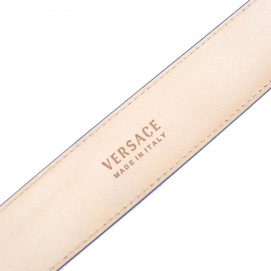 VERSACE belt DCU6715 DVTSVE leather Blue white gold
