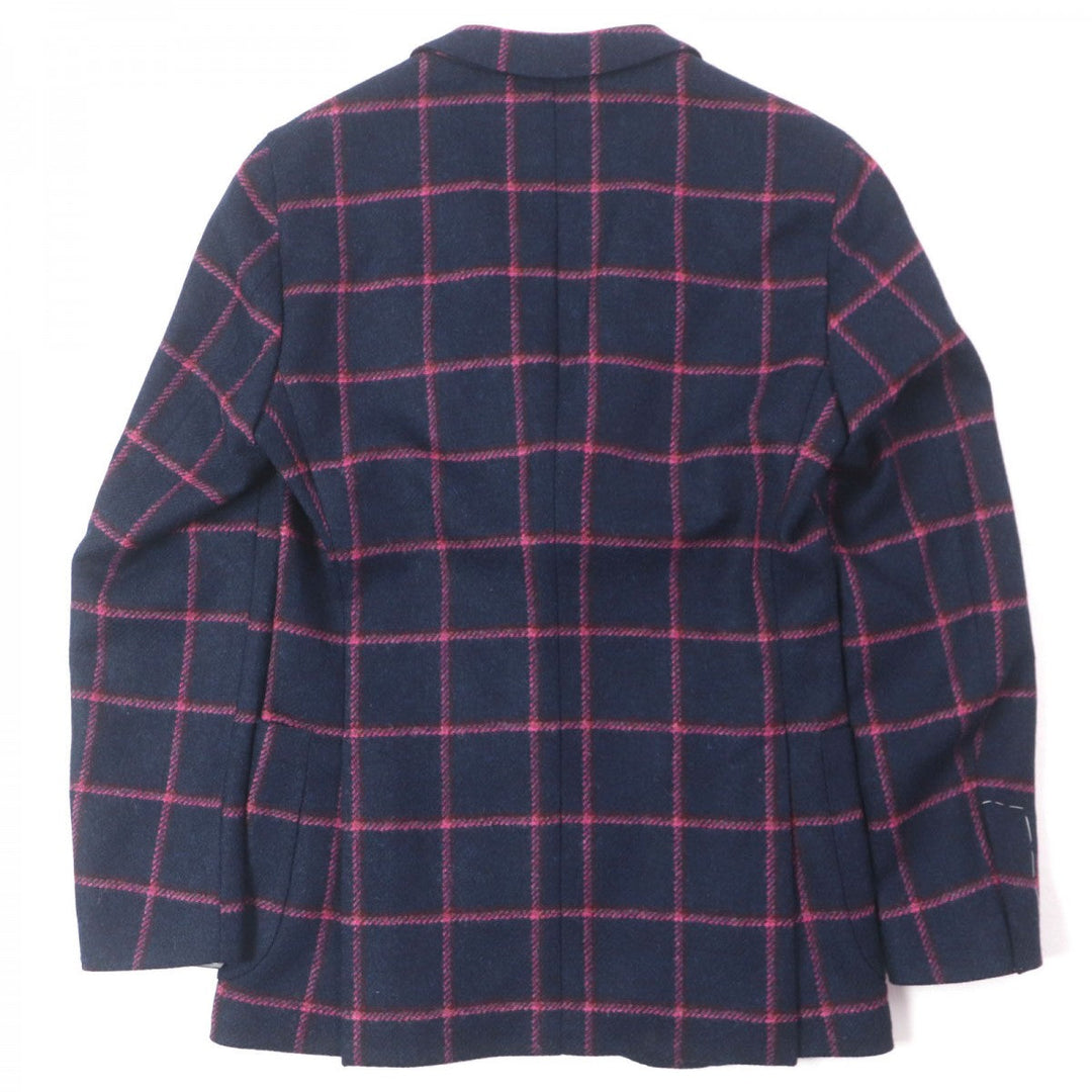 Gabriele Pasini tailored jacket 2739 22546 Outer: 100% virgin wool, Lining: 100% rayon Navy pink mens 44 Used Authentic