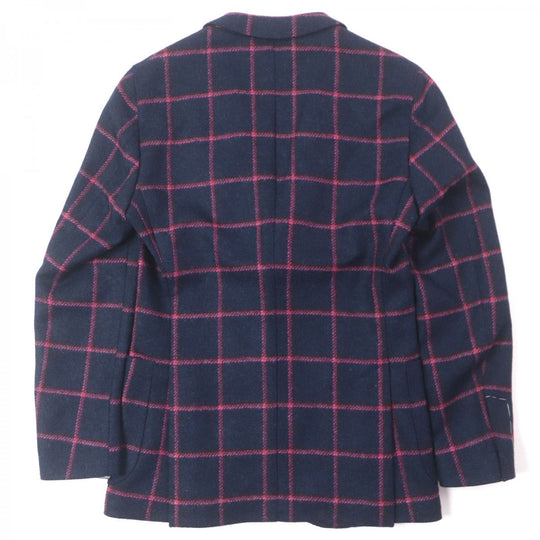 Gabriele Pasini tailored jacket 2739 22546 Outer: 100% virgin wool, Lining: 100% rayon Navy pink mens 44 Used Authentic