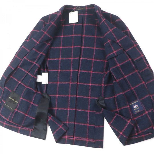Gabriele Pasini tailored jacket 2739 22546 Outer: 100% virgin wool, Lining: 100% rayon Navy pink mens 44 Used Authentic