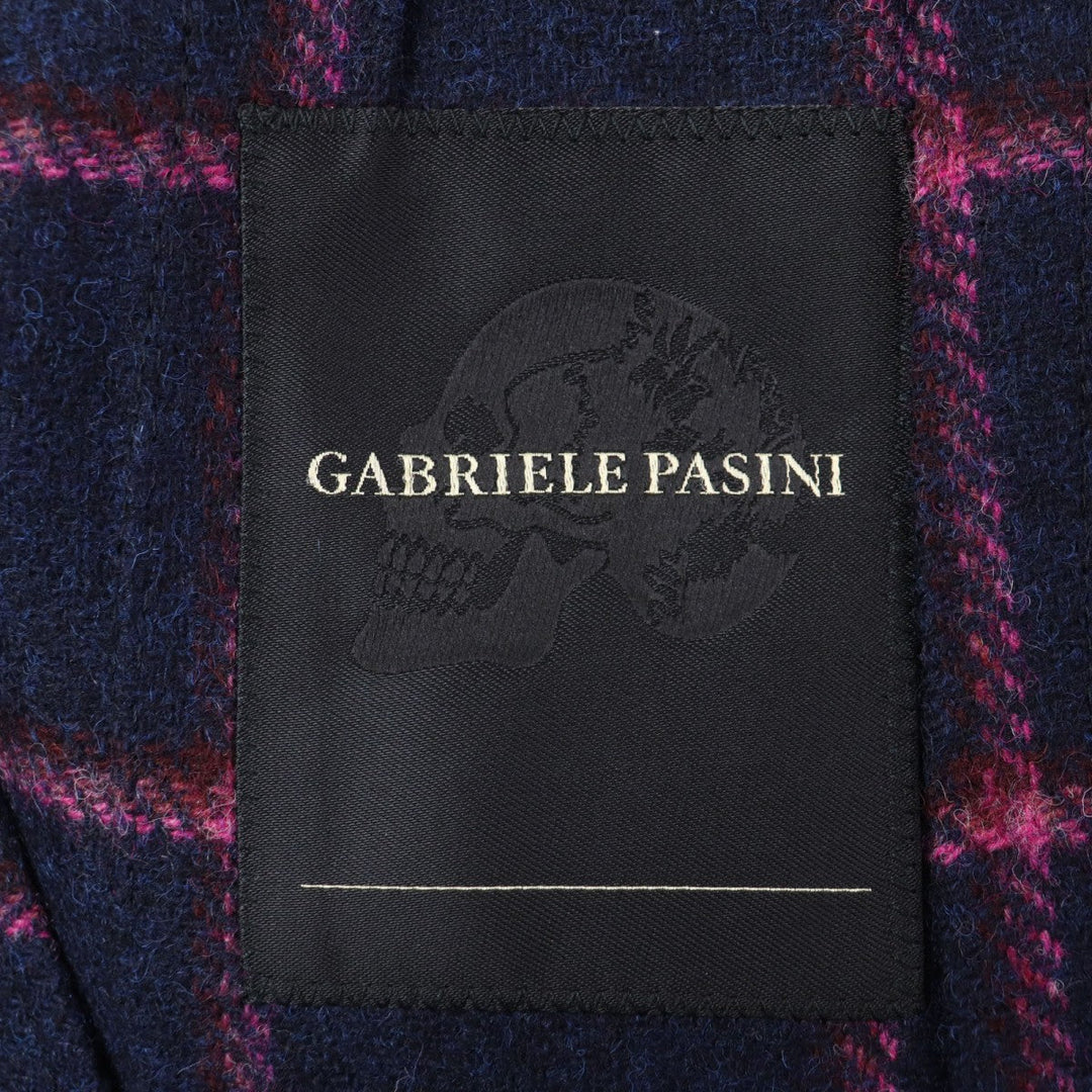 Gabriele Pasini tailored jacket 2739 22546 Outer: 100% virgin wool, Lining: 100% rayon Navy pink mens 44 Used Authentic
