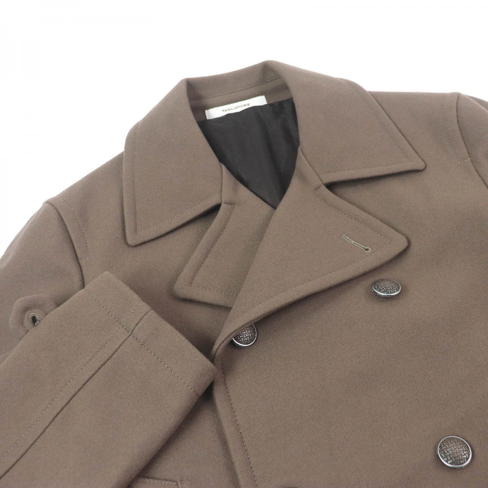 TAGLIATORE coat Outer: 70% wool, Outer: 20% polyamide (nylon), Outer: 10% cashmere, Lining: 100% rayon Brown mens 48 Used Authentic