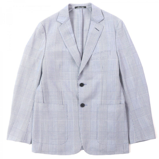 Dunhill tailored jacket Outer: 100% wool, Sleeve lining: 100% cupra, Lining: 100% cotton blue WESTMINSTER mens 46 Used Authentic