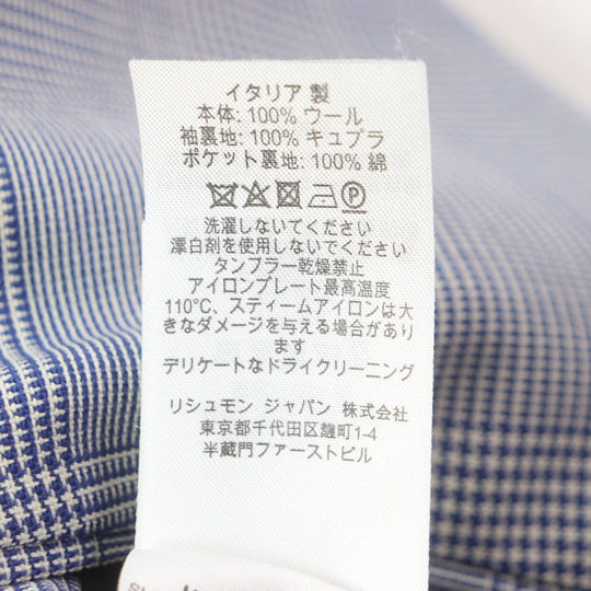 Dunhill tailored jacket Outer: 100% wool, Sleeve lining: 100% cupra, Lining: 100% cotton blue WESTMINSTER mens 46 Used Authentic