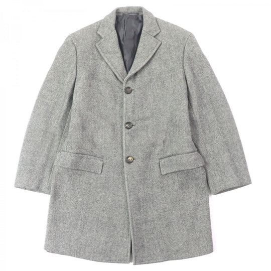 JIL SANDER Chester coat Outer: 100% virgin wool, Lining: 100% cupra gray mens 46 Used Authentic