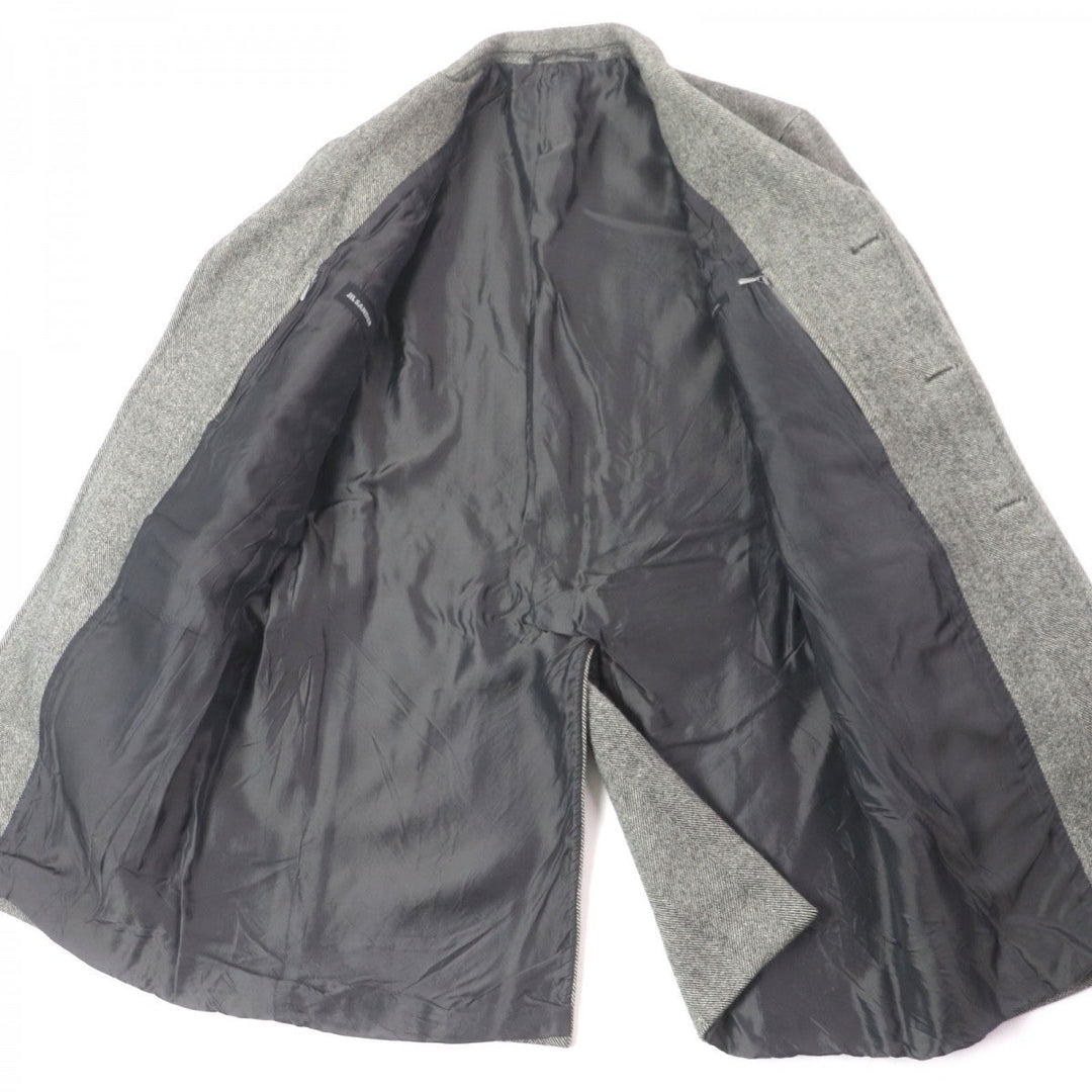 JIL SANDER Chester coat Outer: 100% virgin wool, Lining: 100% cupra gray mens 46 Used Authentic