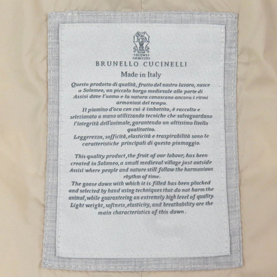 Brunello Cucinelli Down vest cashmere, nylon gray mens 44 Used Authentic