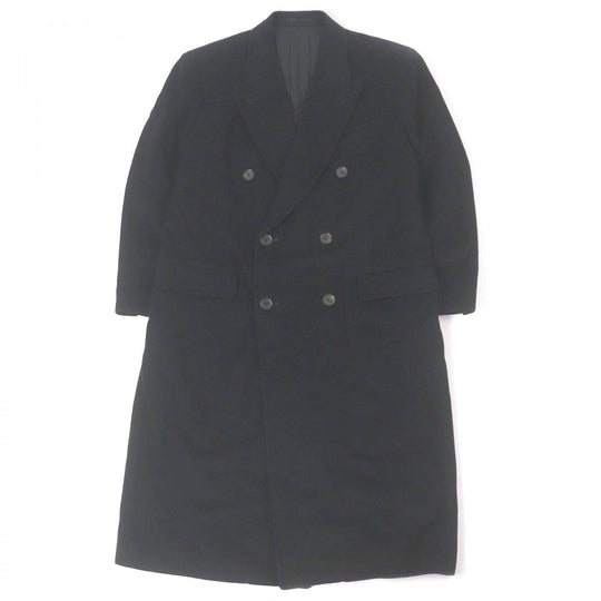 Christian Dior Double chester coat Outer: 100% cashmere, Lining: 100% cupra black mens L Used Authentic