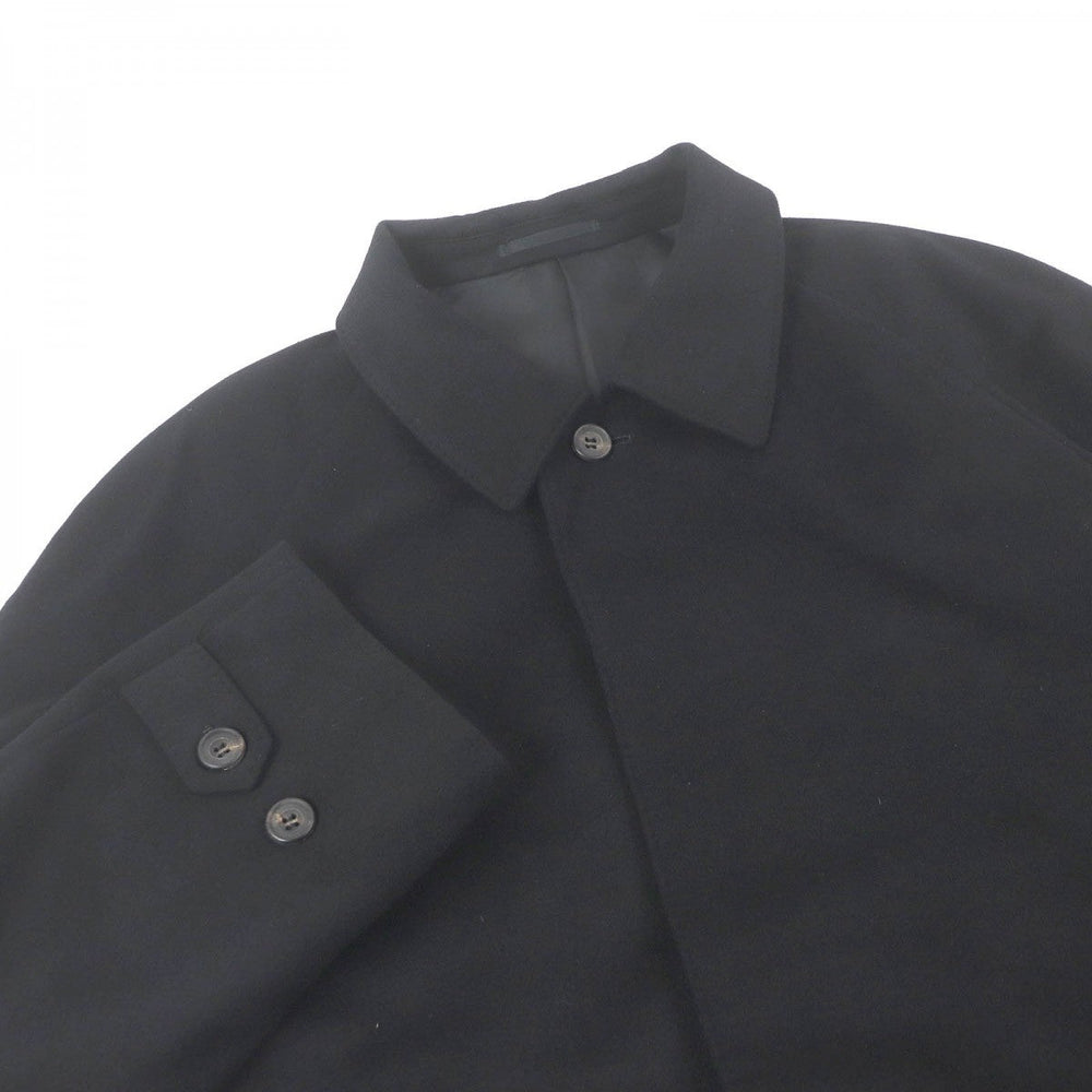 YVES SAINT LAURENT coat Outer: 100% cashmere, Lining: 100% cupra black mens A6 Used Authentic