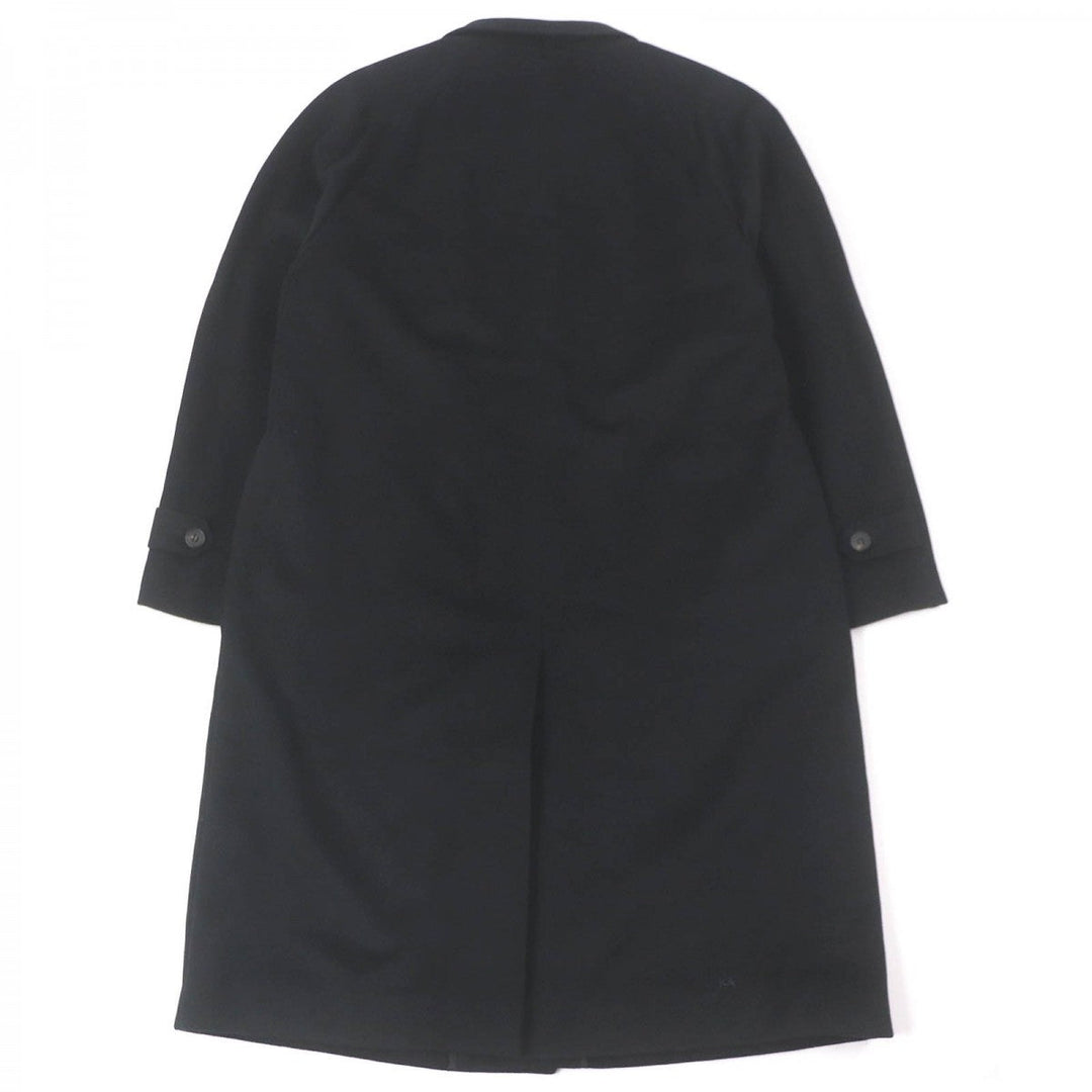 YVES SAINT LAURENT coat Outer: 100% cashmere, Lining: 100% cupra black mens A6 Used Authentic
