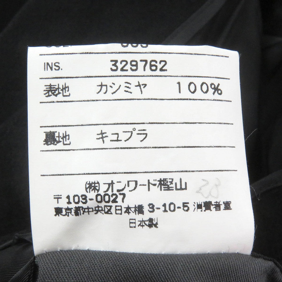 YVES SAINT LAURENT coat Outer: 100% cashmere, Lining: 100% cupra black mens A6 Used Authentic