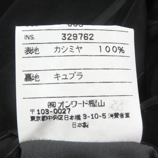 YVES SAINT LAURENT coat Outer: 100% cashmere, Lining: 100% cupra black mens A6 Used Authentic