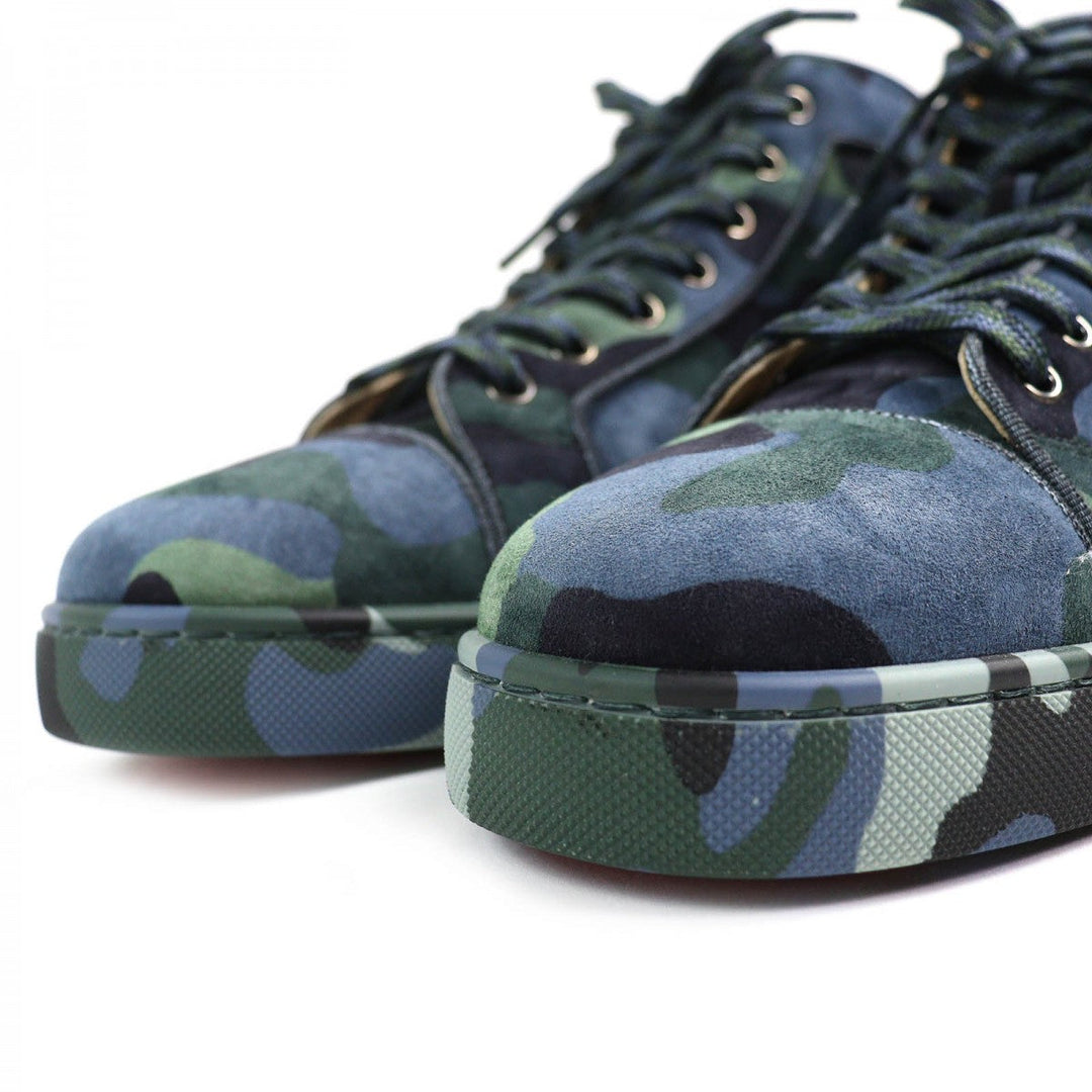 Christian Louboutin High cut sneakers Main: Suede leather Navy green type mens 41.5 Used Authentic