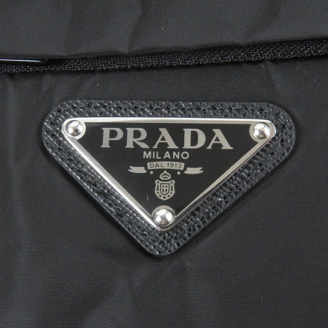 PRADA Down jacket SGN955 Main: 100% recycled nylon, Filling: 40% down, Filling: 33% recycled polyamide, Filling: 27% polyester, Leather part: Lambskin black mens 50 Used Authentic