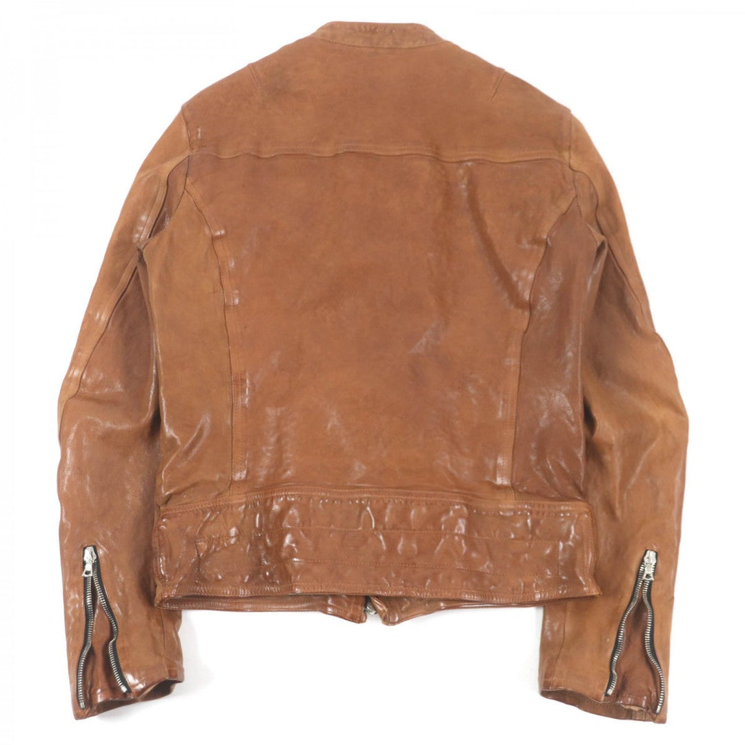 ISAMUKATAYAMA BACKLASH Riders jacket 1221-01 Outer: Cowhide, Lining: 74% Rayon, Lining: 16% Linen, Lining: 10% Ramie Brown mens M Used Authentic