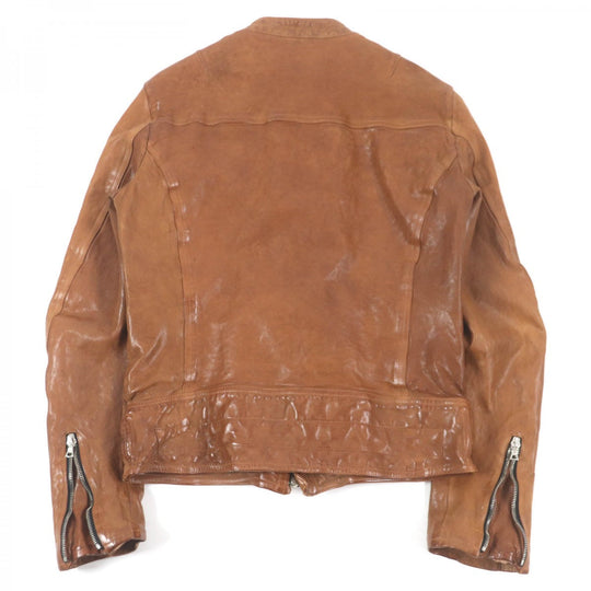 ISAMUKATAYAMA BACKLASH Riders jacket 1221-01 Outer: Cowhide, Lining: 74% Rayon, Lining: 16% Linen, Lining: 10% Ramie Brown mens M Used Authentic