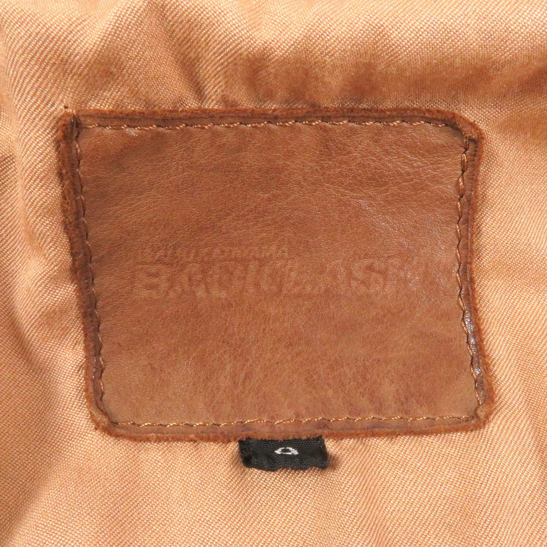 ISAMUKATAYAMA BACKLASH Riders jacket 1221-01 Outer: Cowhide, Lining: 74% Rayon, Lining: 16% Linen, Lining: 10% Ramie Brown mens M Used Authentic