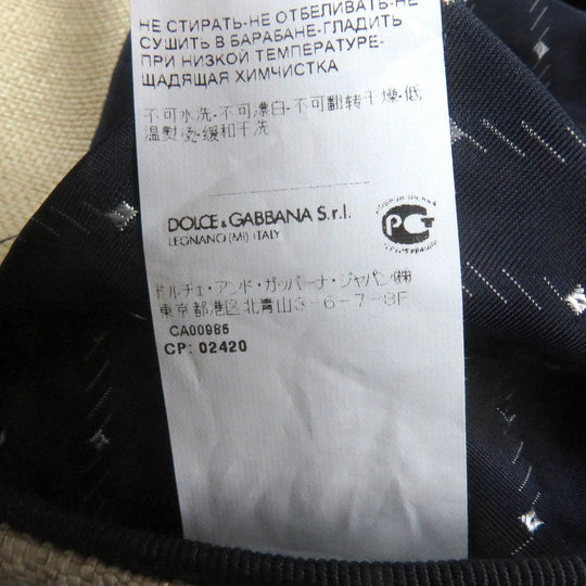 DOLCE&GABBANA tailored jacket Outer: 57% polyamide (nylon), Outer: 43% cotton, Lining: 70% rayon, Lining: 30% acetate beige mens 50 Used Authentic
