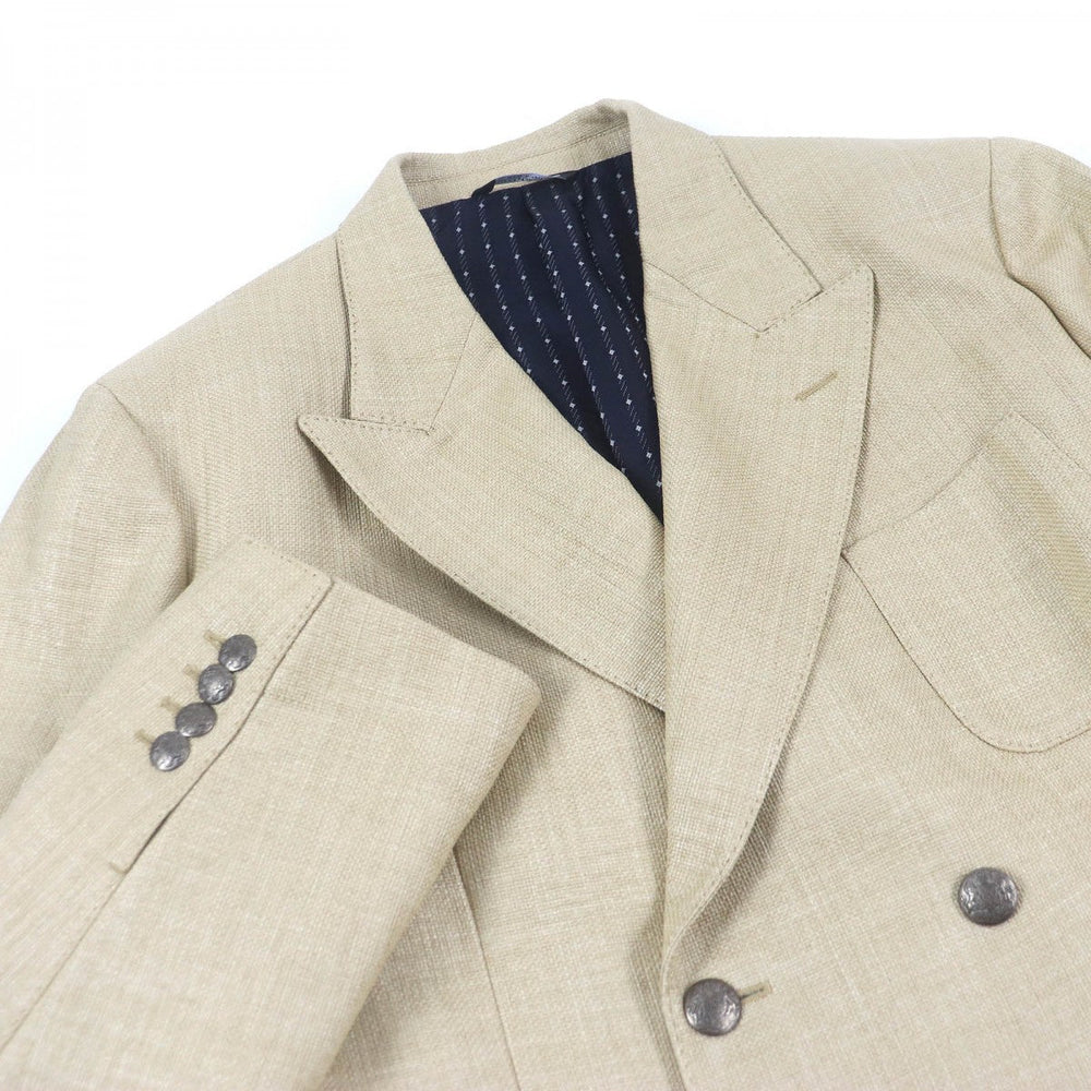 DOLCE&GABBANA tailored jacket Outer: 57% polyamide (nylon), Outer: 43% cotton, Lining: 70% rayon, Lining: 30% acetate beige mens 50 Used Authentic