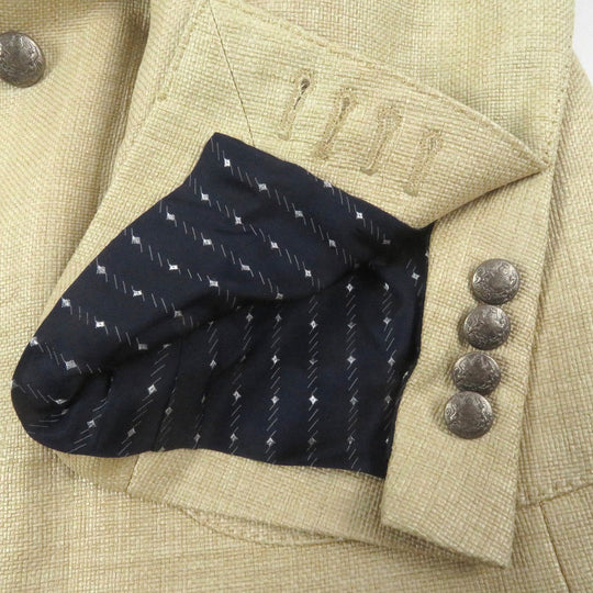 DOLCE&GABBANA tailored jacket Outer: 57% polyamide (nylon), Outer: 43% cotton, Lining: 70% rayon, Lining: 30% acetate beige mens 50 Used Authentic