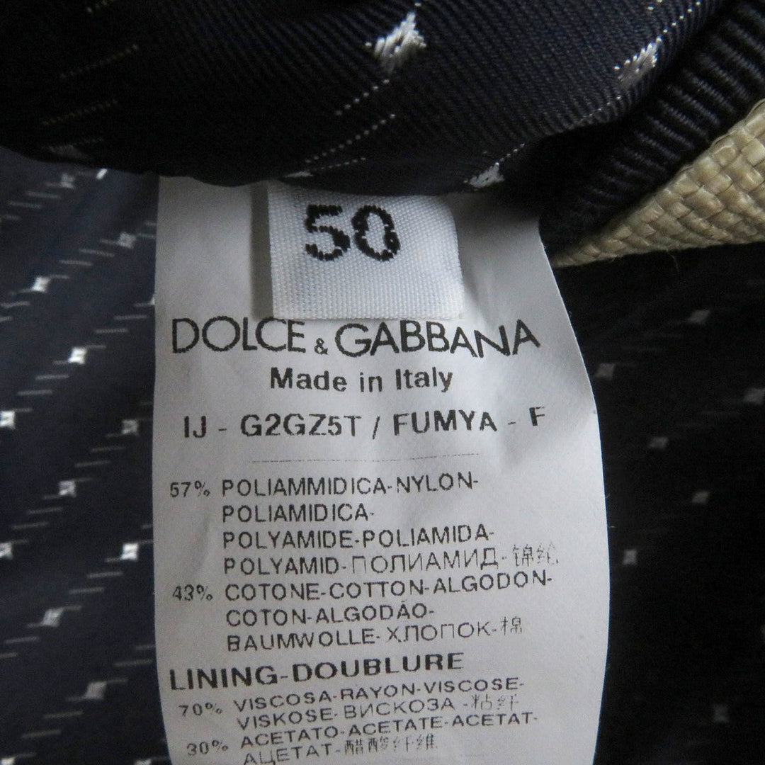 DOLCE&GABBANA tailored jacket Outer: 57% polyamide (nylon), Outer: 43% cotton, Lining: 70% rayon, Lining: 30% acetate beige mens 50 Used Authentic
