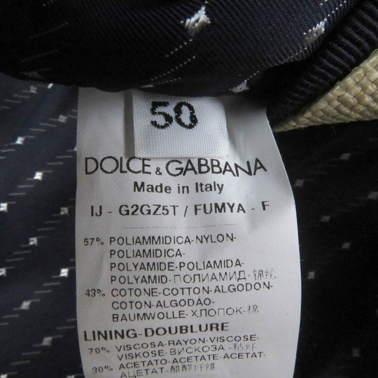 DOLCE&GABBANA tailored jacket Outer: 57% polyamide (nylon), Outer: 43% cotton, Lining: 70% rayon, Lining: 30% acetate beige mens 50 Used Authentic