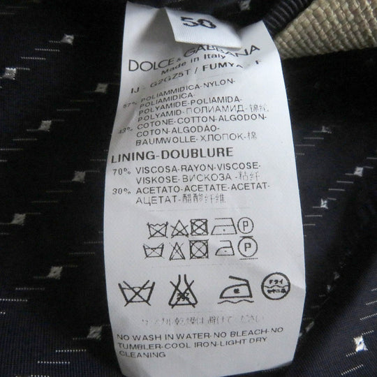 DOLCE&GABBANA tailored jacket Outer: 57% polyamide (nylon), Outer: 43% cotton, Lining: 70% rayon, Lining: 30% acetate beige mens 50 Used Authentic