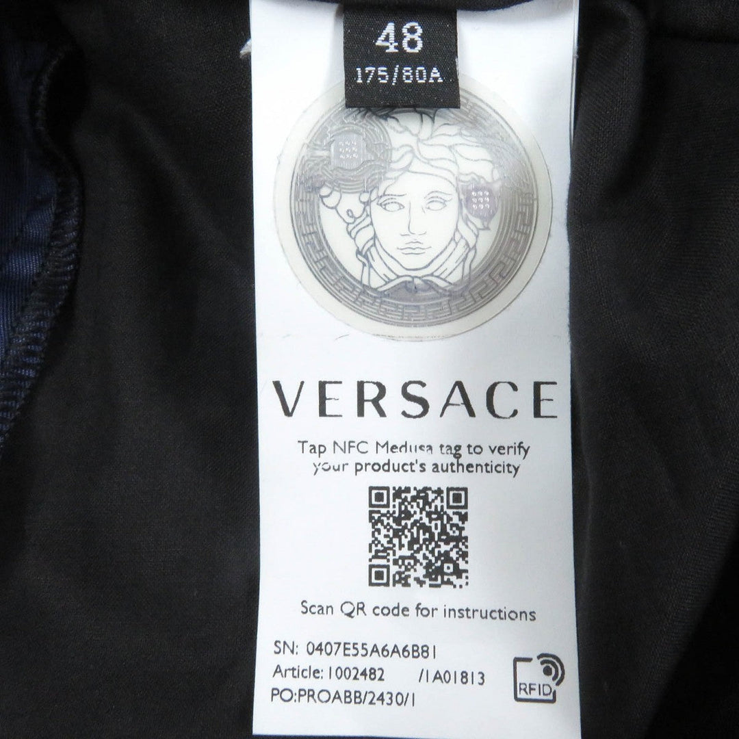 VERSACE Pants 1002482 Main: 100% nylon, Main: 100% polyester Navy mens 48 Used Authentic