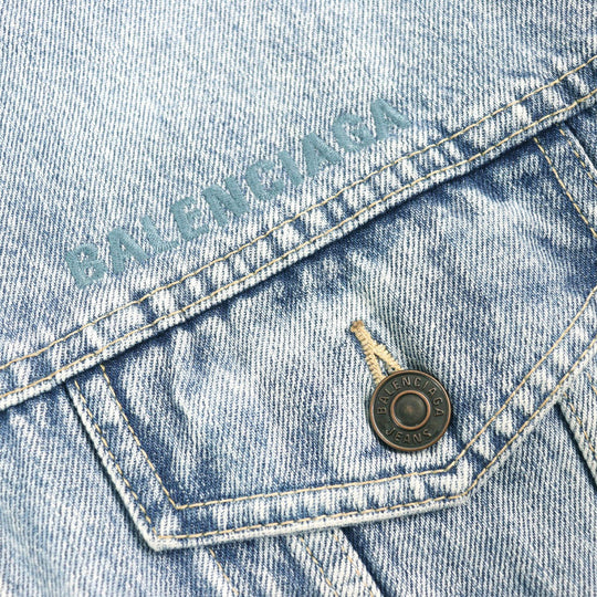 BALENCIAGA Denim Jacket 671889 cotton Indigo blue XS