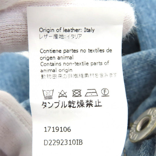 LOEWE Denim pants D2292310IB Main: 100% cotton, Leather: Calf leather Indigo blue Women 32 Used Authentic