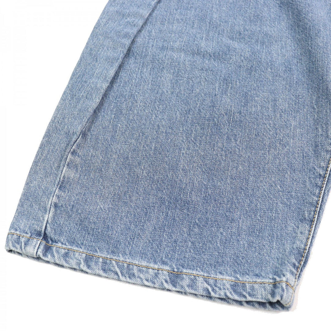 LOEWE Denim pants D2292310IB Main: 100% cotton, Leather: Calf leather Indigo blue Women 32 Used Authentic