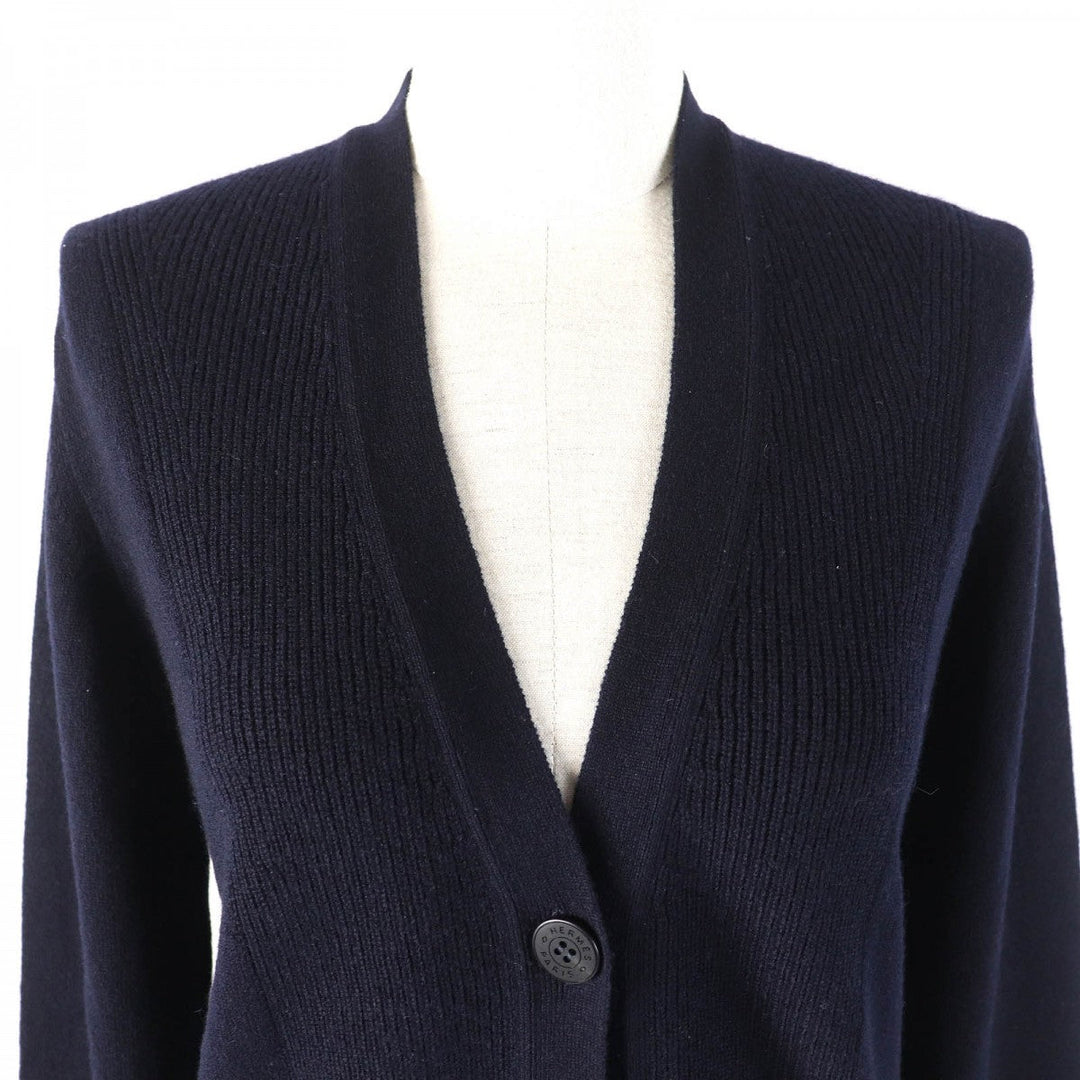 HERMES cardigan 4E2701D1 cashmere Dark navy 38