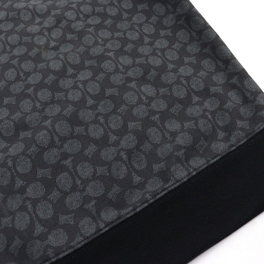 COACH sweat CB490  R8E Main: 100% cotton, part: 98% cotton, part: 2% polyurethane Black Grey Essential Crew Neck Signature mens L Used Authentic