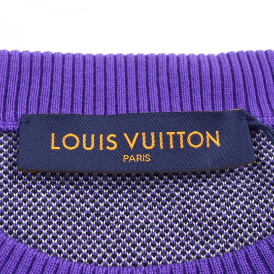LOUIS VUITTON knit 1AAHFA wool Purple white black M