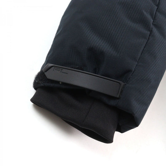 POLO RALPH LAUREN Down jacket Outer: 100% polyester, Part: 93% polyester, Part: 7% elastane (polyurethane), Lining: 100% nylon, Filling: 75% down black mens XS Used Authentic