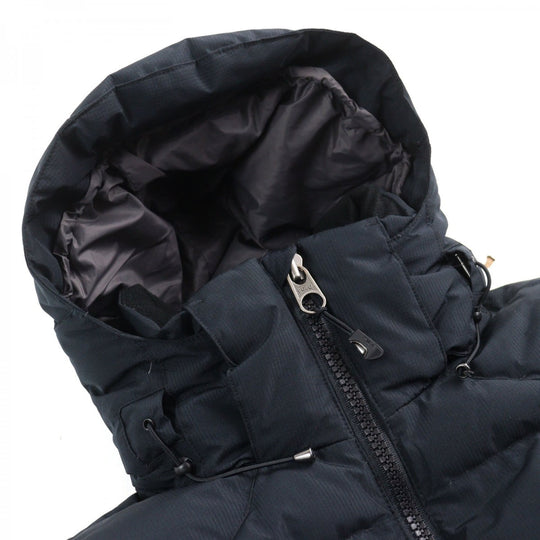 POLO RALPH LAUREN Down jacket Outer: 100% polyester, Part: 93% polyester, Part: 7% elastane (polyurethane), Lining: 100% nylon, Filling: 75% down black mens XS Used Authentic