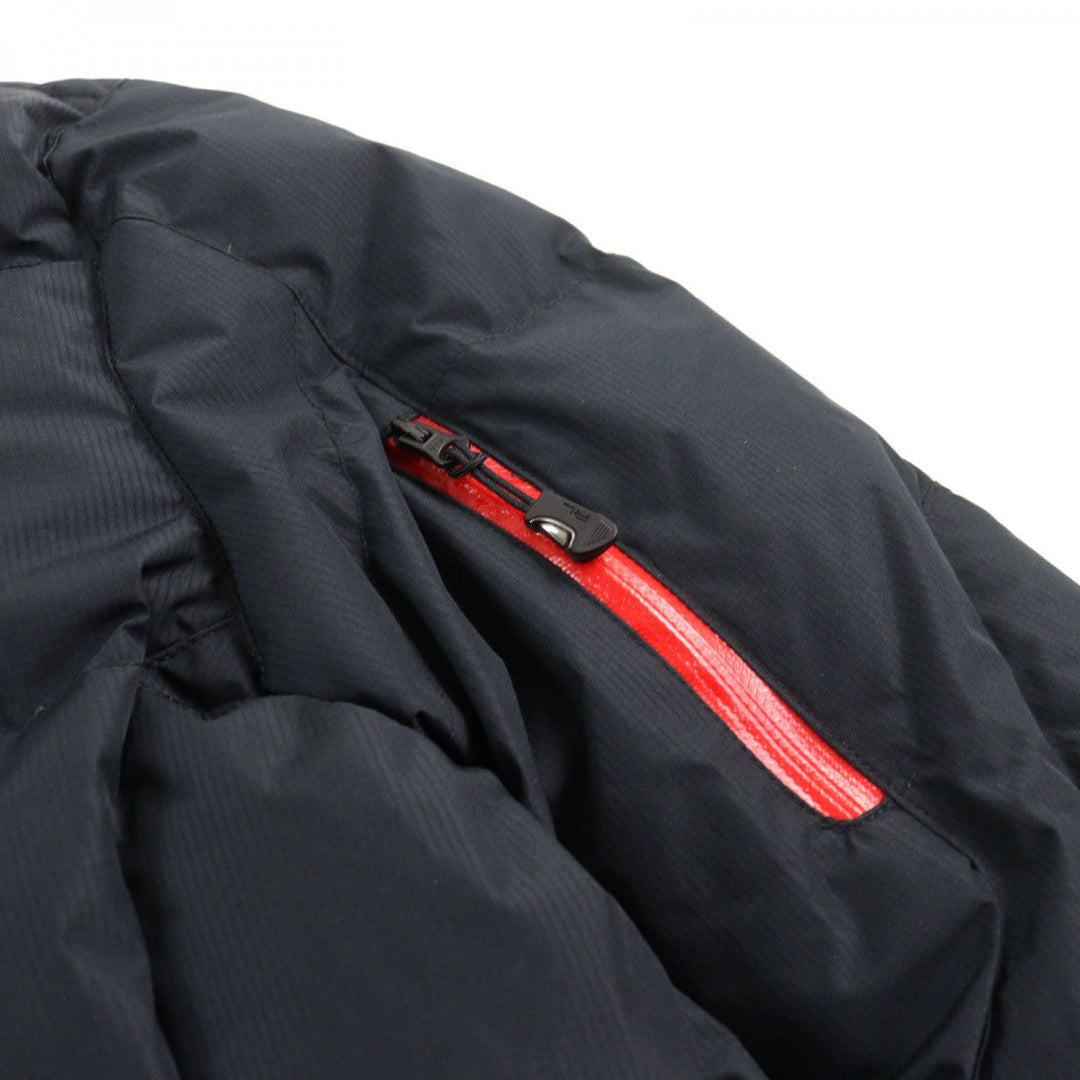 POLO RALPH LAUREN Down jacket Outer: 100% polyester, Part: 93% polyester, Part: 7% elastane (polyurethane), Lining: 100% nylon, Filling: 75% down black mens XS Used Authentic
