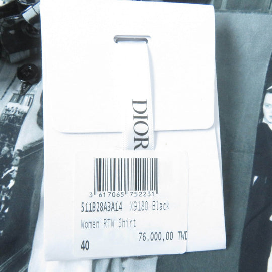 Christian Dior Long sleeve shirt 511B28A3A14 Main: 100% cotton black Women 44 Used Authentic