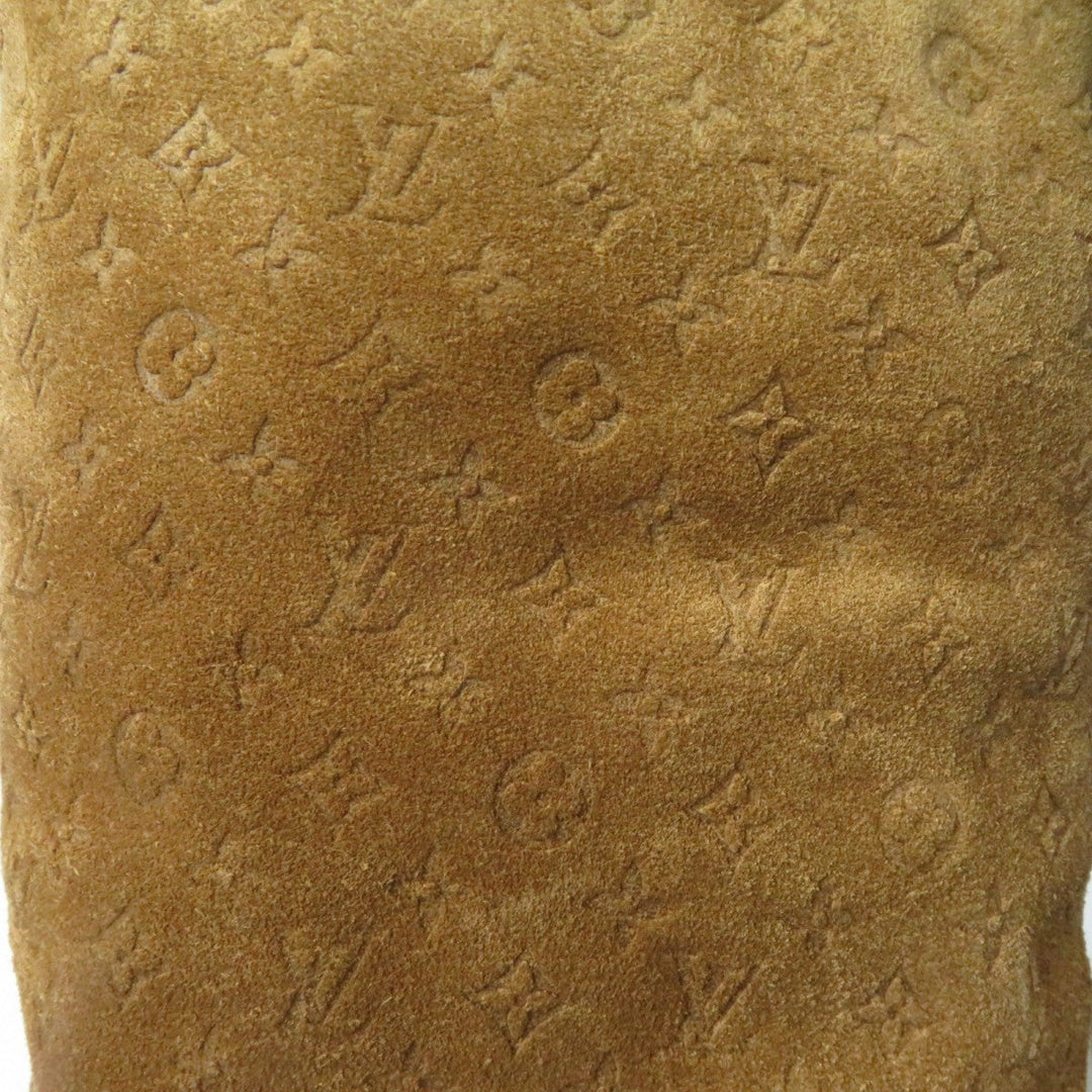 LOUIS VUITTON Knee-high boots Main: Suede leather Brown Snowball Line Women 37 Used Authentic