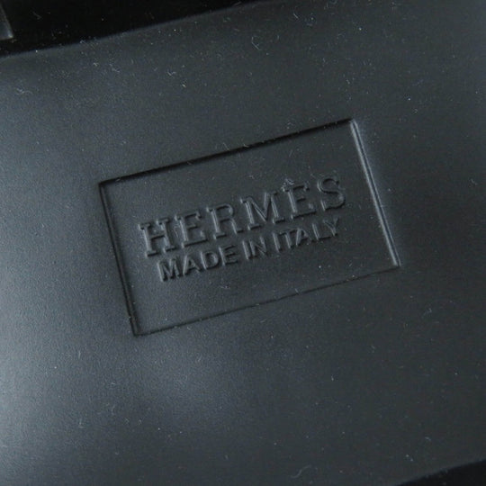 HERMES short boots Parachute Fabric , Leather black fresh Women 37 Used Authentic