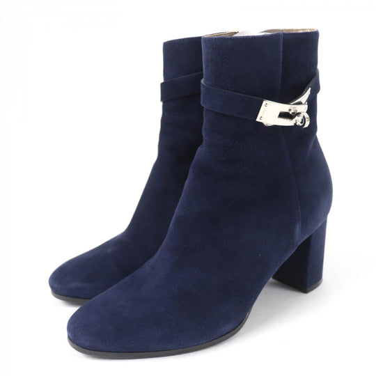 HERMES short boots Main: Suede leather Navy Saint Germain Women 36.5 Used Authentic