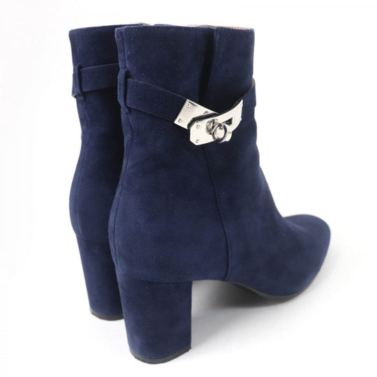 HERMES short boots Main: Suede leather Navy Saint Germain Women 36.5 Used Authentic
