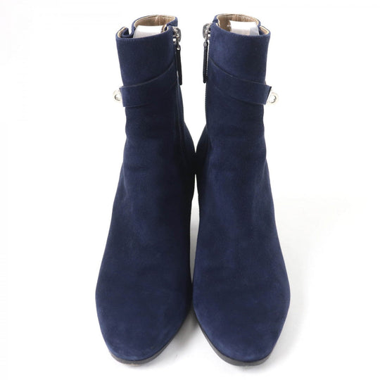HERMES short boots Main: Suede leather Navy Saint Germain Women 36.5 Used Authentic